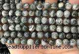 CZJ412 15.5 inches 8mm round green zebra jasper beads wholesale