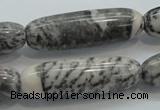 CZJ50 16 inches 12*40mm Cylinder zebra jasper gemstone beads wholesale