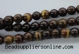 CZJ69 15.5 inches 6mm round iron zebra jasper beads wholesale