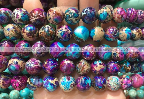 DEBS05 15 inches 12mm round sea sediment Jasper beads wholesale