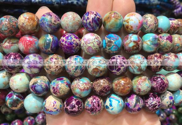 DEBS06 15 inches 12mm round sea sediment Jasper beads wholesale