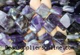 DOBS03 15 inches 15mm diamond amethyst gemstone beads wholesale