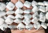 DOBS07 15 inches 15mm diamond white howlite gemstone beads wholesale