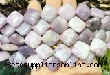 DOBS15 15 inches 15mm diamond lepidolite gemstone beads wholesale