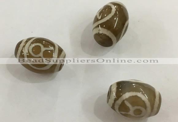 DZI301 10*14mm drum tibetan agate dzi beads wholesale