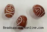 DZI317 10*14mm drum tibetan agate dzi beads wholesale