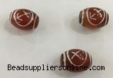 DZI318 10*14mm drum tibetan agate dzi beads wholesale