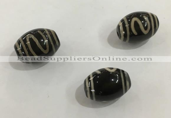 DZI344 10*14mm drum tibetan agate dzi beads wholesale