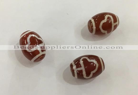 DZI391 10*14mm drum tibetan agate dzi beads wholesale