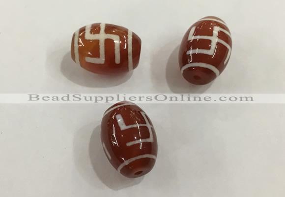 DZI399 10*14mm drum tibetan agate dzi beads wholesale