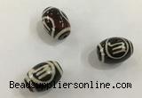 DZI411 10*14mm drum tibetan agate dzi beads wholesale