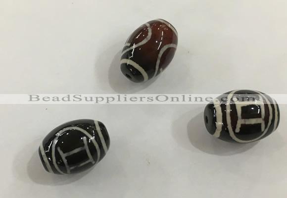 DZI415 10*14mm drum tibetan agate dzi beads wholesale