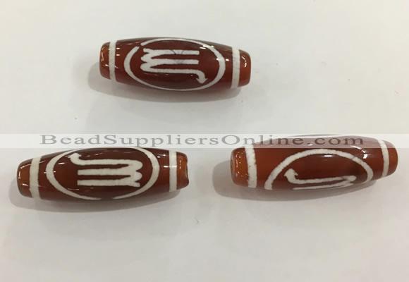 DZI438 10*30mm drum tibetan agate dzi beads wholesale