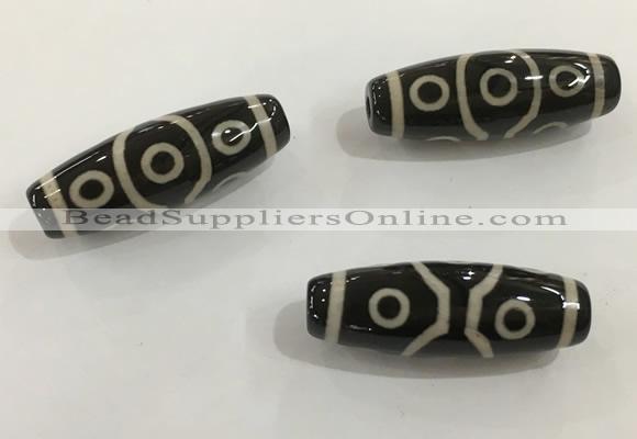 DZI488 10*30mm drum tibetan agate dzi beads wholesale