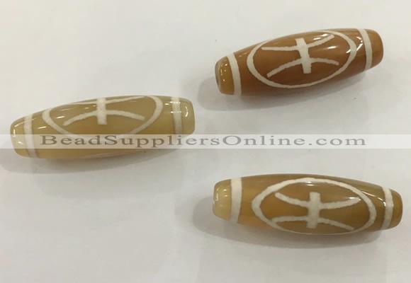 DZI504 10*30mm drum tibetan agate dzi beads wholesale