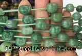 FGBS105 15 inches 10mm carved skull green aventurine beads wholesale