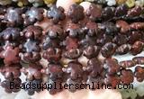 FGBS181 15 inches 15mm carved five petal flower brecciated jasper beads wholesale