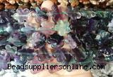 FGBS200 15 inches 20mm carved 5 petal flower rainbow fluorite beads wholesale