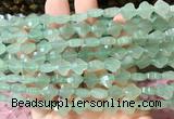 FGBS221 15 inches 10mm faceted four leaf clover green aventurine beads wholesale