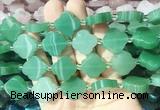 FGBS266 15 inches 18mm four leaf clover green aventurin beads wholesale