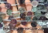 FGBS30 15 inches 8mm, 10mm, 12mm carved rose flower fluorite beads