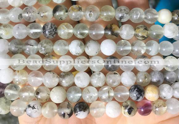 FLBS01 15 inches 6mm round feather fluorite beads wholesale