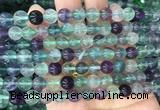 FLBS08 15 inches 8mm round fluorite gemstone beads wholesale