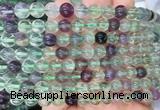 FLBS16 15 inches 8mm round fluorite gemstone beads wholesale