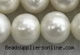 FWP103 15 inches 9mm - 10mm potato white freshwater pearl strands