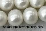 FWP106 15 inches 9mm - 10mm potato white freshwater pearl strands