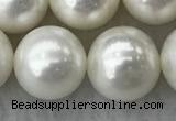 FWP126 15 inches 11mm - 12mm potato white freshwater pearl strands