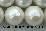 FWP135 15 inches 12mm - 13mm potato white freshwater pearl strands