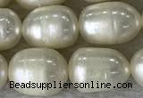 FWP190 15 inches 7mm - 8mm rice white freshwater pearl strands