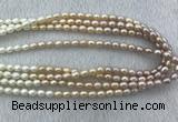 FWP210 15 inches 6mm - 7mm rice mixed color freshwater pearl strands