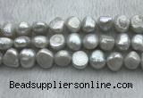 FWP262 15 inches 11mm - 12mm baroque grey freshwater pearl strands