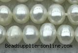 FWP27 14.5 inches 4mm - 4.5mm potato white freshwater pearl strands