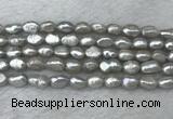 FWP276 15 inches 6mm - 7mm baroque grey freshwater pearl strands