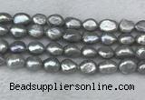 FWP287 15 inches 9mm - 10mm baroque grey freshwater pearl strands