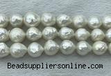 FWP361 15 inches 12mm - 13mm baroque freshwater nucleated pearl beads