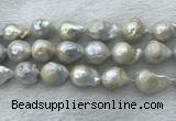 FWP362 15 inches 15mm - 18mm baroque freshwater nucleated pearl beads