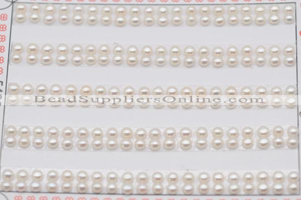 FWP450 half-drilled 3-3.5mm bread freshwater pearl beads