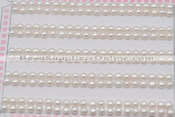 FWP451 half-drilled 3.5-4mm bread freshwater pearl beads