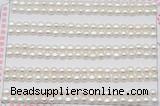 FWP452 half-drilled 4-4.5mm bread freshwater pearl beads