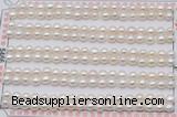 FWP453 half-drilled 4.5-5mm bread freshwater pearl beads