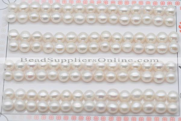 FWP455 half-drilled 5.5-6mm bread freshwater pearl beads