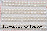 FWP456 half-drilled 6-6.5mm bread freshwater pearl beads