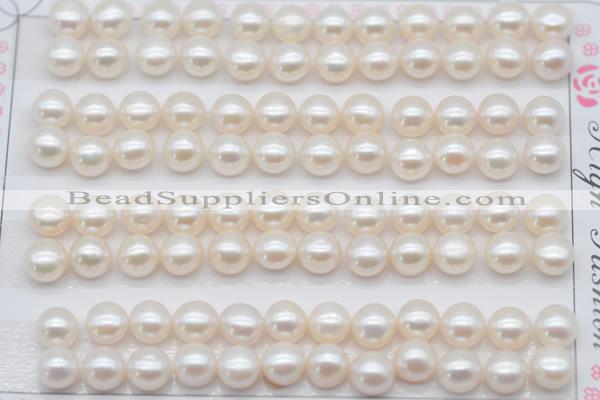 FWP457 half-drilled 6.5-7mm bread freshwater pearl beads