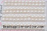 FWP458 half-drilled 7-7.5mm bread freshwater pearl beads