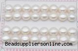 FWP466 half-drilled 11-11.5mm bread freshwater pearl beads