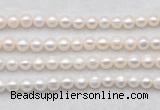 FWP486 14.5 inches 7mm - 8mm potato white freshwater pearl strands